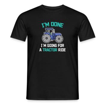 Déclaration de tracteur agricole biologique Ferme de véhicules à moteur - T-shirt homme - noir - Devant - AI Model Male 178 light (178cm)