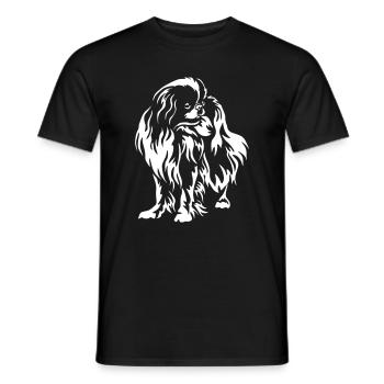 Japan Chin "Black Edition" - Männer T-Shirt - Schwarz - Vorne - AI Model Male 178 light (178cm)