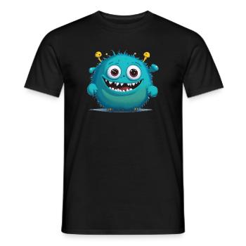 Petit monstre bleu - T-shirt homme - noir - Devant - AI Model Male 178 light (178cm)