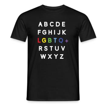 Pride Month LGBTQ - LGBTQ Alphabet - Men's T-Shirt - black - Front - AI Model Male 178 light (178cm)