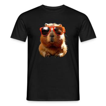 Capybara Sunglasses Be Capy Capybara Rodent - Men's T-Shirt - black - Front - AI Model Male 178 light (178cm)