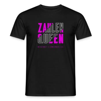 Zahlen Queen - Männer T-Shirt - Schwarz - Vorne - AI Model Male 178 light (178cm)