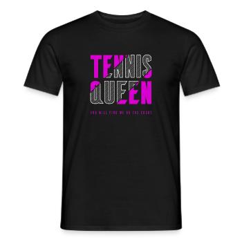 Reine du tennis - T-shirt homme - noir - Devant - AI Model Male 178 light (178cm)