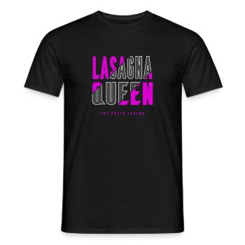 Reine des lasagnes - T-shirt homme - noir - Devant - AI Model Male 178 light (178cm)