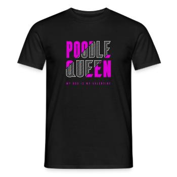 Pudel Königin - Männer T-Shirt - Schwarz - Vorne - AI Model Male 178 light (178cm)