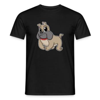 Chien bouledogue français race chiens chiens - T-shirt homme - noir - Devant - AI Model Male 178 light (178cm)