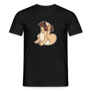 Pug Dog Breed Dog Dogs - Men's T-Shirt - black - Front - AI Model Male 178 light (178cm)