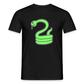 Schlange - Grüne Schlange - Männer T-Shirt - Schwarz - Vorne - AI Model Male 178 light (178cm)