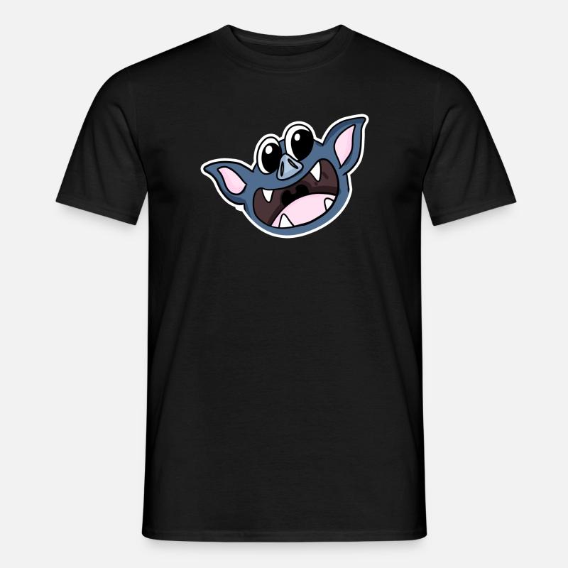 Fledermaus Kopf - Männer T-Shirt - Schwarz