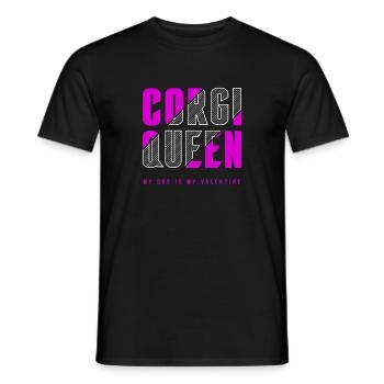 Corgi Reine - T-shirt homme - noir - Devant - AI Model Male 178 light (178cm)