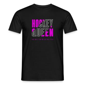 Hockey Queen - Men's T-Shirt - black - Front - AI Model Male 178 light (178cm)