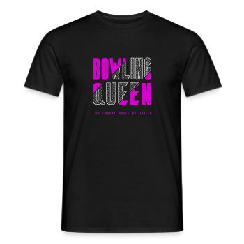 Bowling Queen - Men's T-Shirt - black - Front - AI Model Male 178 light (178cm)