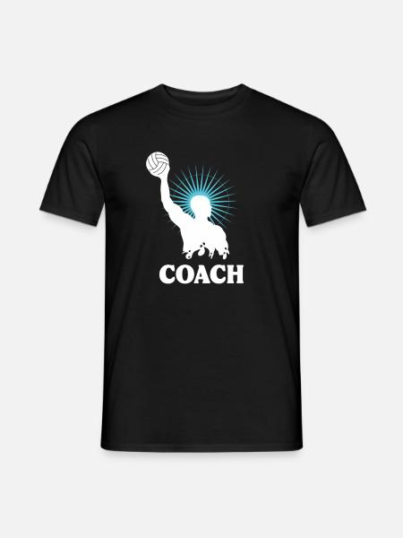 Wasserball Coach Wasser Polo - Männer T-Shirt - Schwarz
