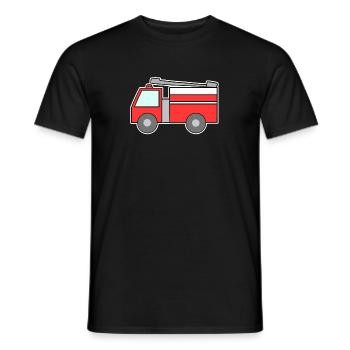 Fire Brigade Car - Men's T-Shirt - black - Front - AI Model Male 178 light (178cm)