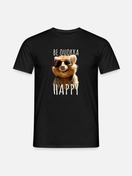 Quokka Be Quokka Happy Australien Lächeln Quokkas - Männer T-Shirt - Schwarz