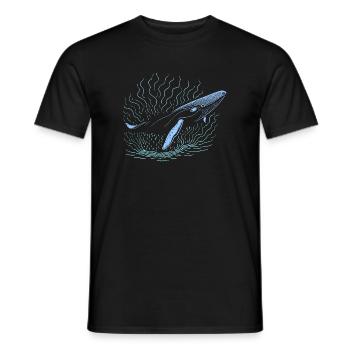 Big whale - Men's T-Shirt - black - Front - AI Model Male 178 light (178cm)