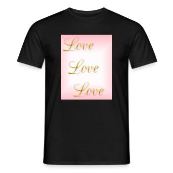 Amour - amour de soi - amour véritable - T-shirt homme - noir - Devant - AI Model Male 178 light (178cm)