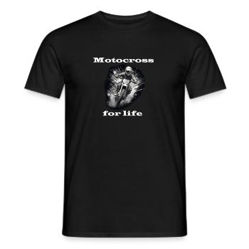 Motocross pour la vie blanc - T-shirt homme - noir - Devant - AI Model Male 178 light (178cm)
