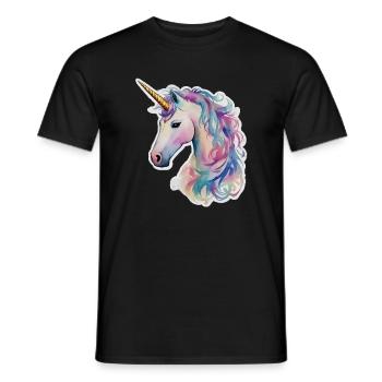 Unicorn - Men's T-Shirt - black - Front - AI Model Male 178 light (178cm)