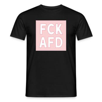 FCK AFD rosa - Männer T-Shirt - Schwarz - Vorne - AI Model Male 178 light (178cm)