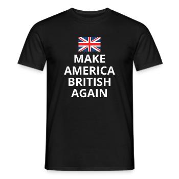 Make America British Again Union Jack Flag - Men's T-Shirt - black - Front - AI Model Male 178 light (178cm)