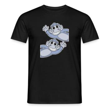Singe Singe - T-shirt homme - noir - Devant - AI Model Male 178 light (178cm)