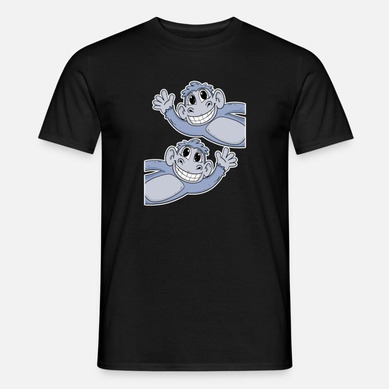 Affe Affen - Männer T-Shirt - Schwarz