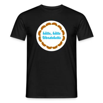 Wurstkette Würstchen cooler Spruch Humor Fleischer - Männer T-Shirt - Schwarz - Vorne - AI Model Male 178 light (178cm)
