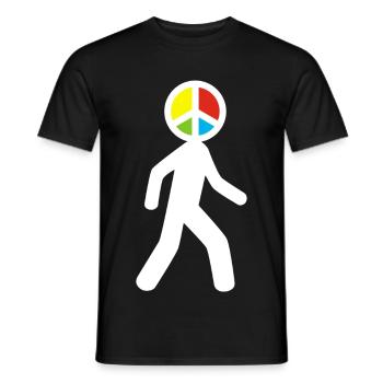 Mann des Friedens (weiß) - Männer T-Shirt - Schwarz - Vorne - AI Model Male 178 light (178cm)