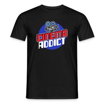 Films, Appareil photo, Déclaration, Théâtre, Soirée cinéma, Films - T-shirt homme - noir - Devant - AI Model Male 178 light (178cm)