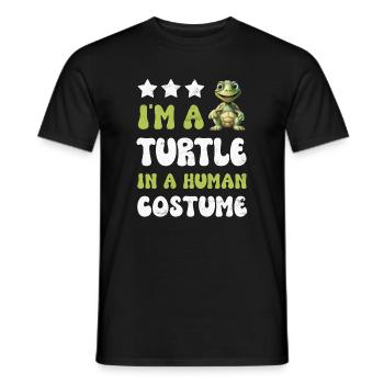 Turtle Turtles - Men's T-Shirt - black - Front - AI Model Male 178 light (178cm)