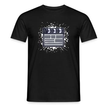 Movie Night Theater Movies Streaming Binge Watching - Men's T-Shirt - black - Front - AI Model Male 178 light (178cm)