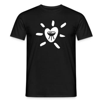 Herz Grill Sonne Sonnenstrahlen Camping Comic Fan - Männer T-Shirt - Schwarz - Vorne - AI Model Male 178 light (178cm)