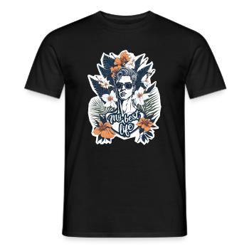 Mein bestes Leben - Männer T-Shirt - Schwarz - Vorne - AI Model Male 178 light (178cm)