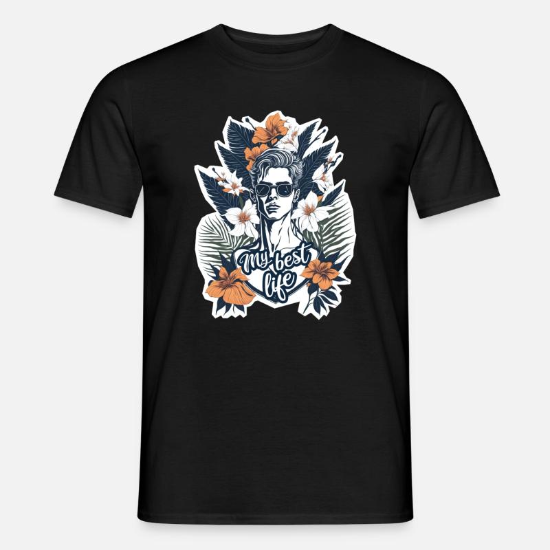 Mein bestes Leben - Männer T-Shirt - Schwarz