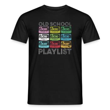 Tirage en grille de cassettes arc-en-ciel - T-shirt homme - noir - Devant - AI Model Male 178 light (178cm)