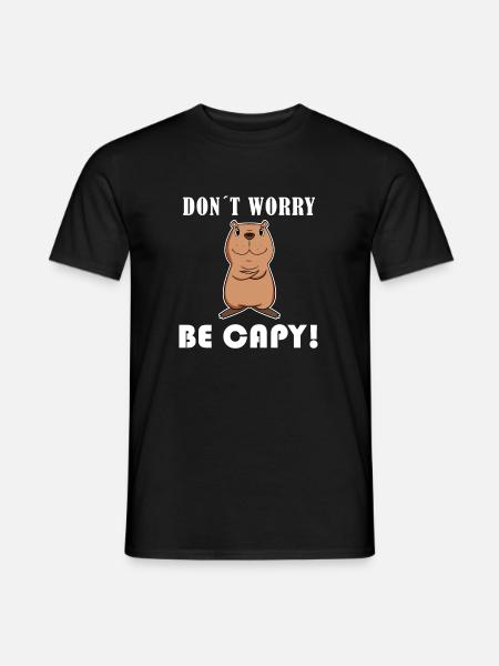 Capybara Wasserschwein - Men's T-Shirt - black