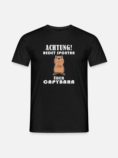 Capybara Wasserschwein - Männer T-Shirt - Schwarz