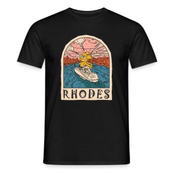 Rhodes Holidays Beach Grèce - T-shirt homme - noir - Devant - AI Model Male 178 light (178cm)