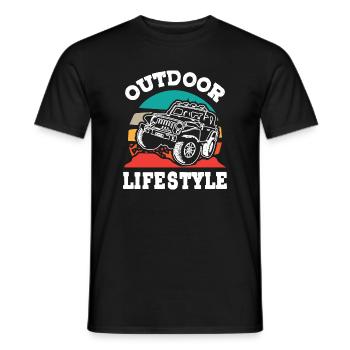 Jeeps Aventure Tout-terrain - T-shirt homme - noir - Devant - AI Model Male 178 light (178cm)