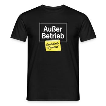 Außer Betrieb Geduldsfaden Gerissen Geduld Büro - Männer T-Shirt - Schwarz - Vorne - AI Model Male 178 light (178cm)
