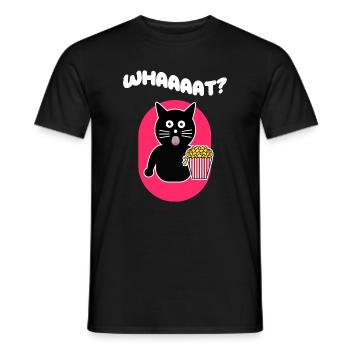 Popcorn Cat Movies Streaming Movie Watch Series - T-shirt homme - noir - Devant - AI Model Male 178 light (178cm)