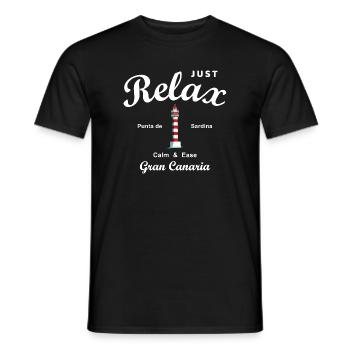 Relax, Grande Canarie, Punta de Sardina, Espagne - T-shirt homme - noir - Devant - AI Model Male 178 light (178cm)