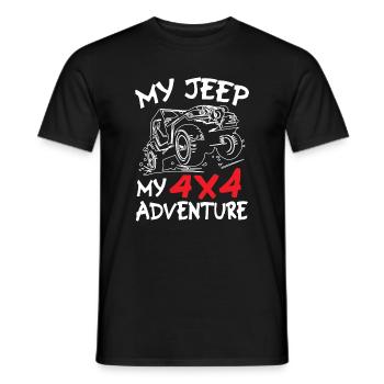 Mes Jeeps Mon Aventure - T-shirt homme - noir - Devant - AI Model Male 178 light (178cm)