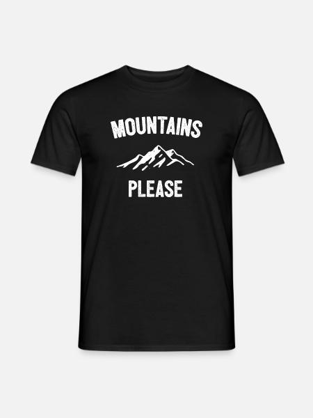 Mountains Please - Men's T-Shirt - black