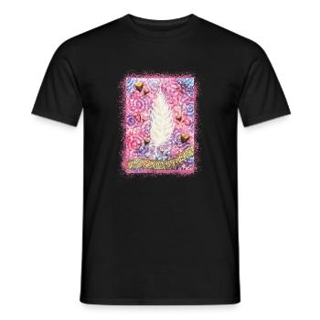 Love Angel Feather Security - Sonja Ariel - T-shirt homme - noir - Devant - AI Model Male 178 light (178cm)