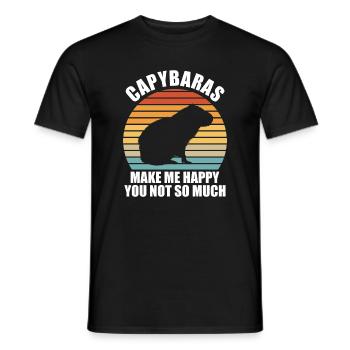 Capybara Zootier Design - Männer T-Shirt - Schwarz - Vorne - AI Model Male 178 light (178cm)