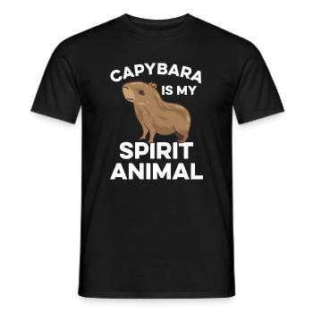 Capybara Zootier Design - Männer T-Shirt - Schwarz - Vorne - AI Model Male 178 light (178cm)