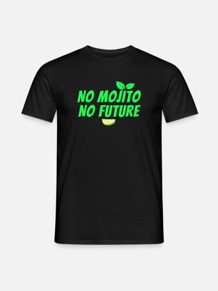 Mojito, Cocktail, Mojito-Fächer, Rum - Männer T-Shirt - Schwarz