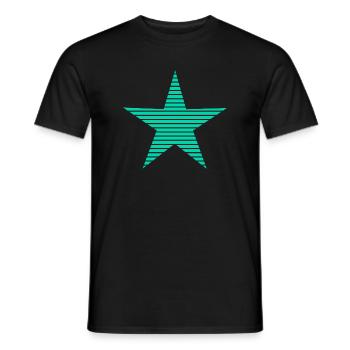 STERN. STERNE. STERN. FEST. JAHRESTAG. WEIHNACHTEN - Männer T-Shirt - Schwarz - Vorne - AI Model Male 178 light (178cm)